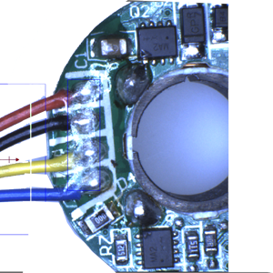 電子元器件外觀檢測設(shè)備檢測小電機(jī)焊線方案！